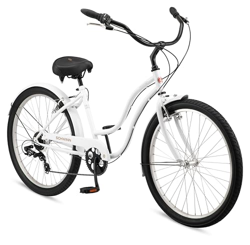 Schwinn Mikko 7 Cruiser Bike, 26 Inch Bike for Women and Men, 7-Speed Beach Cru…