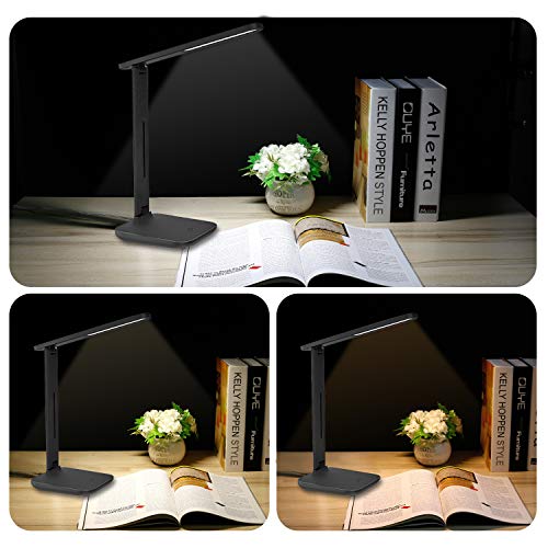 LED Desk Lamp, Eye Caring Reading Lamp with 3 Colors Light Dimmable for Reading, Studying, Working, Touch Control, Perfect Energy Saving Desk-Light