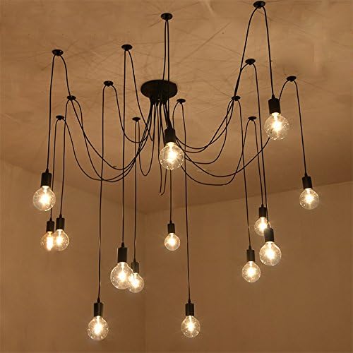 14 Lights Edison Retro Spider Pendant Light Lighting AC 110-240V