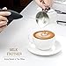 Milk Frother Handheld Battery Operated Electric Foam Maker for Coffee,Latte,Cappuccino,Hot Chocolate,Durable Drink Mixer Stainless Steel Whisk Include Stainless Steel Stand