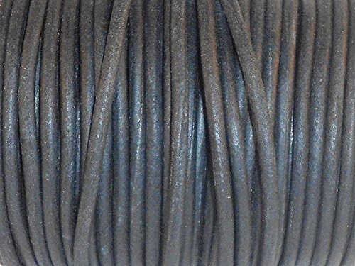 cords craft Round Leather Cord for Round Bracelet Necklaces Genuine Leather Cord 1.5MM A2 Dark Brown Matte Finish - Image 3