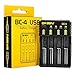 Fast 18650 Battery Charger, Intelligent USB Charger with Temperature Adjustment Function for 3.7V Rechargeable Battery Li-Ion IMR 26650 20700 21700 14500 18350 18500