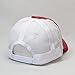Vintage Year Washed Cotton Low Profile Mesh Adjustable Trucker Baseball Cap (Red/Red/White)