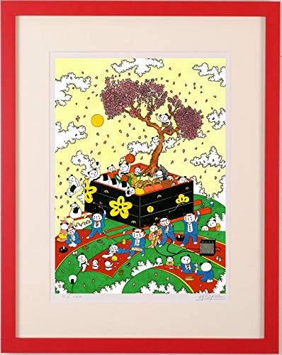 あごぱん お花神輿 G 現代アート 直営ストア 絵画 ポップアート 額付き ジークレー 版画 絵 パンダ