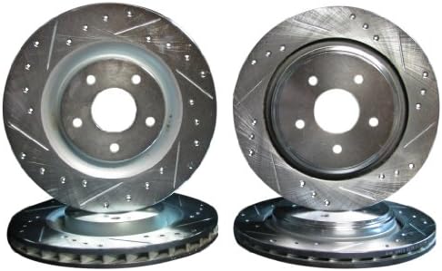 2005-2013 Chevrolet Corvette C6 Z51 Front & Rear Brake Disc Rotors +Ceramic Pads