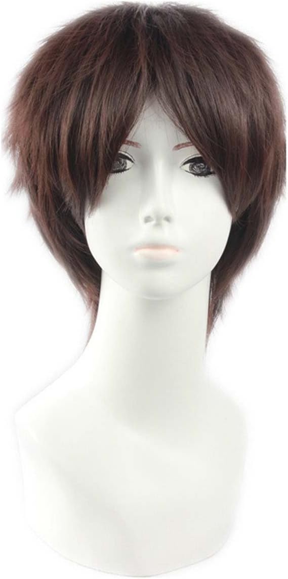 Etruke Anime Attack on Titan Brown Eren Jaeger Cosplay Wigs
