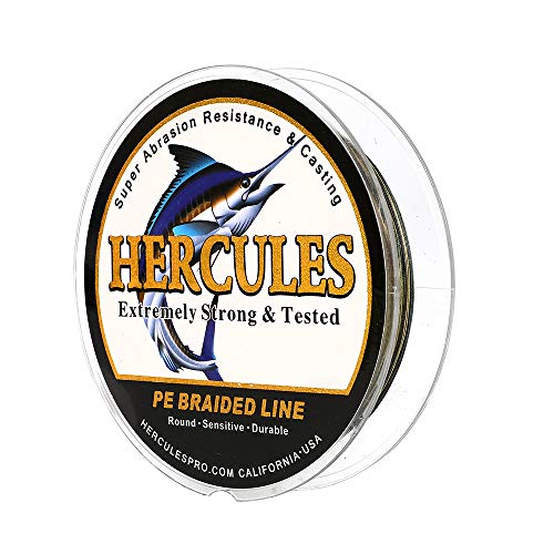 HERCULES Super Cast 100m - 2000m Yards Geflochtene Angelschnur 10lb - 300lb Test für Salzwasser Süßwasser PE Geflecht Fischdraht Superline 8 Stränge