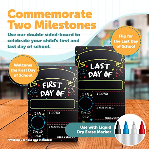 First Day Last Day of School Double Sided Sign (Dry Erase Board for
