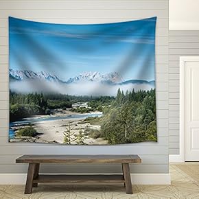 Beautiful Mountain Landscape - Fabric Wall Tapestry Home Decor - 51x60 inches