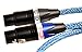 Better Cables BT2XLRP-1-MF Blue Truth II XLR Cable 1 m/3.28', Stereo Pair 2 Cables High-End, High-Performance, Silver/Copper Hybrid, Low-Capacitance, Audiophile XLR Balanced Audio Cables, Blue