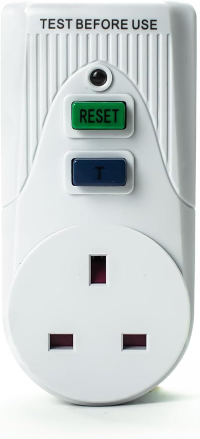 Status White Circuit Breaker 13A UK Plug RCD Socket SRCDX3