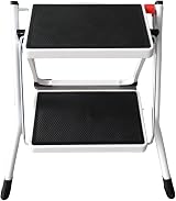 REQUISITE NEEDS Foldable 2 Step Ladder Heavy Duty Steel 150KG Capacity Black view 2