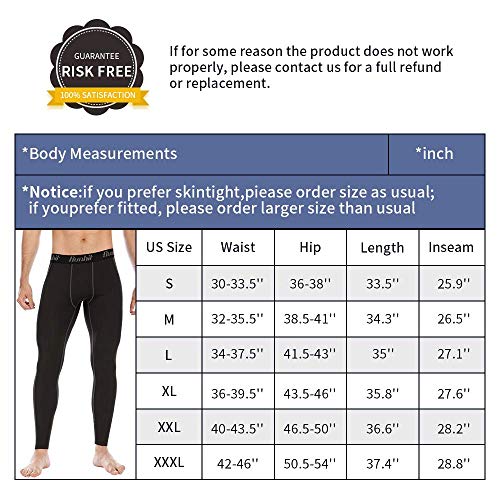 Runhit 2 Pack Compression Pants Men with Pockets Running Workout Tights