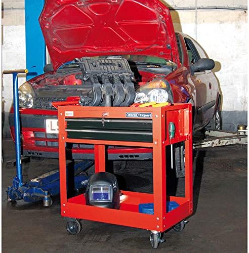 Draper 07635 2-Drawer Tool Trolley, Multi-coloured, 77.2 x 49.8 x 35.8 cm - Image 3