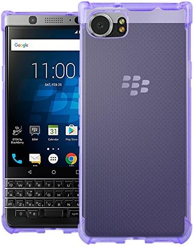 SuperGripz Rubber TPU Silicone Case for Blackberry Keyone DTEK70 Mercury Back Protection Shock Absorption Impact Resistant Slim Case - Purple