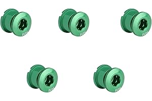 5pcs Bicycles Single Chainwheel Screws Cycling Wheel Bolt Replacement Bike Crankset Bolt and Nut Light Weight Aluminum Alloy 
