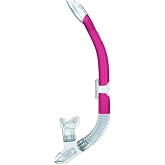 Mares Ergo Splash Snorkel for Scuba Diving, Snorkeling, Freediving with Semi-Dry Top, Anti-Splash System, Silicone Mouthpiece