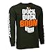 GIMMEDAT The Original Duck Duck Boom Long Sleeve Hunting Shirt (X-Large, Moss Green)