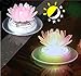 pearlstar Solar Pond Lights Waterproof LED RGB Solar Floating Lights Swimming Pool Pond Floating Night Light Decorations (1 Pcs Lotus)