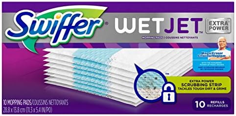 Swiffer Wetjet Pads with The Power of Mr. Clean Magic Eraser, 10 Count