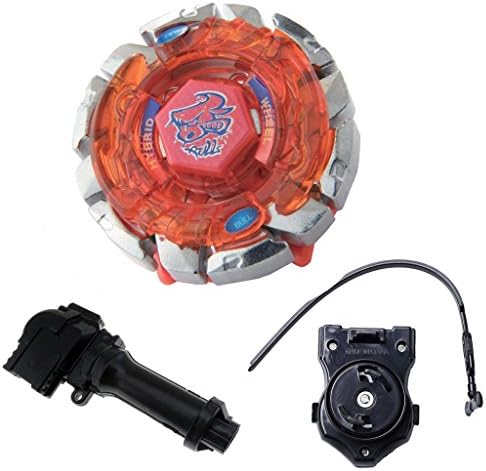 QOPUYTA Dark Bull Metal Fight 4D Gyro Battling Tops BB40 Gyroscope Toy Set (Gyro+Black Launcher+Handle)
