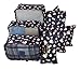 7 Packing Bags Travel Cubes Luggage Organizers Suitcase Storage Clothes Shoes Underwear Bags Set Pack Navy Flower