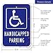 Handicap Parking Sign, Handicapped Sign, 12x18 Inches, 3M EGP Reflective .063 Aluminum, Fade Resistant, Made in USA