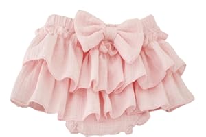 RUKOSU Baby Girls Bloomer Skirt Shorts Bowknot Cotton Gauze Ruffle Diaper Cover Shorts Briefs Cute Bloomers Underpants