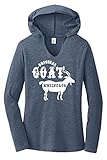 Ladies Hoodie Shirt Original Goat Whisperer Navy Frost M