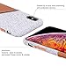 Lopie [Sea Island Cotton Series] Slim Card Case Compatible for iPhone X/10 2017, Fabric Protection Cover with Leather Card Holder Slot Design, Light Brown