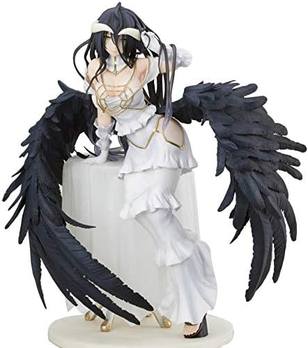 KroY PecoeD Anime Overlord Action Figure, Cute Albedo PVC Figure Collectible Cosplay Model Home Car Decoration Gift for Anime Fans(H04-Albedo: 11.0'')