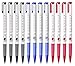 Xeno Shinzi Katoh Bonheur, 0.5mm, Rubber Grip Ballpoint Pens, Black/Blue/Red (Pack of 12)