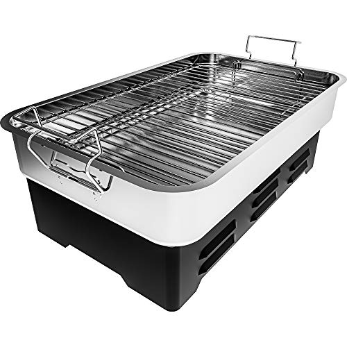 BROWIN® Edelstahl Tischräucher-Set mit Thermometer 330010 |inkl. Holzhackschnitzel | Tischräucherofen | Fisch & mehr Grillen und Räuchern | Camping-Zubehör – Bild 5