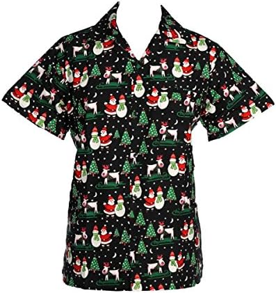 KIKLO Mens Christmas Santa Xmas Hawaiian Shirt Hawaii Gift HIM Party Holiday S to XXL