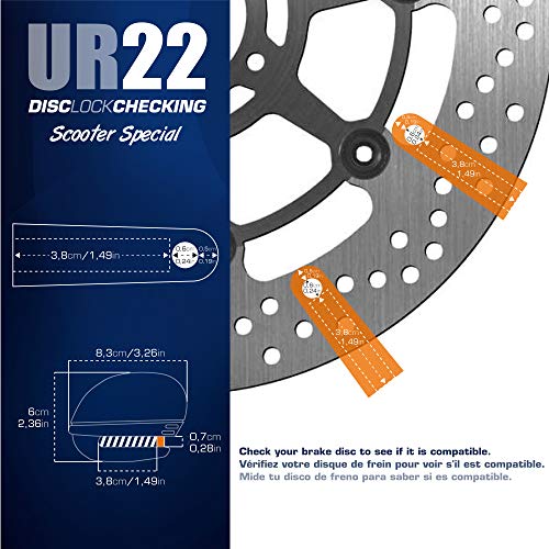 URBAN UR22 Motorfiets Remschijfslot Alarm Schijfslot 120 dB, Waarschuwing, ø 6 mm, Universele motor, scooter, fiets - Image 7