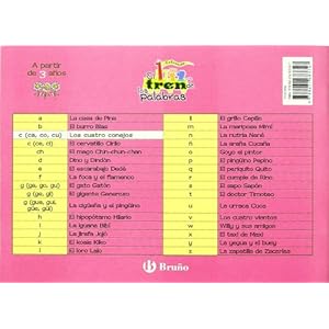 Los cuatro conejos / The Four Rabbits: Un cuento con la C (Ca, Co, Cu) / A Story With C (El tren de las palabras / The Train of Words) (Spanish Editio