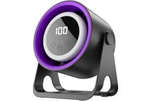 EVOLIQ Small desk fans Quiet Wall Mounted electric fan Touch Control with High Compatibility USB-powered Adjustable 180°Tilt 100 Speeds Abiding power Cooling portable fans for Home Office Bedroom Camping