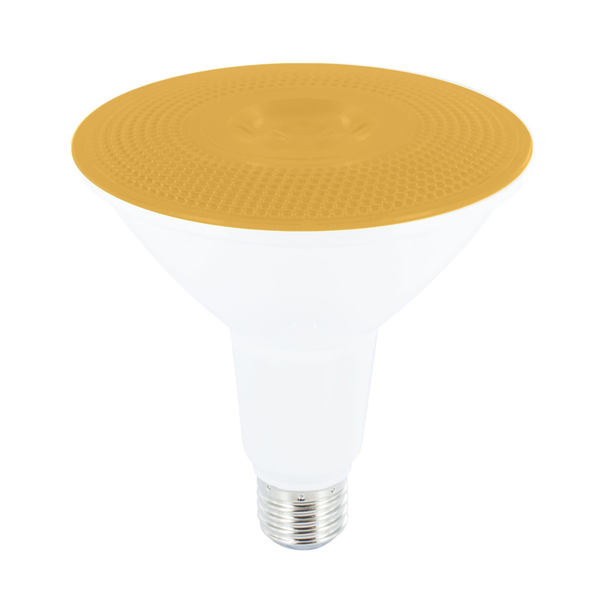 Integral PAR38 Amber LED Bulb 15w E27 Spotlight for Coloured Outdoor Garden Lighting Spike IP65 Rated, 15 W, Yellow