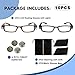 DiiZii Bright LED Readers with Lights Reading Glasses Lighted Magnifier Nighttime Reader Compact Full Frame Eyewear Clear Vision Unisex Clear Vision Lighted Eye Glasses(2 PCS)