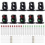 Evemodel JTD21 10 Sets Target Faces with LEDs Railway Dwarf Signal HO OO Scale 2 Aspects