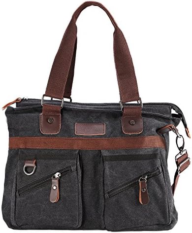 Ahyapiner European Retro Style Fashion Washable Canvas Handbag Leisure Messenger Bag