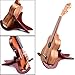 Ukulele Stand Wood Stand Folding Portable Stand for Mandolins and Violins (Red)