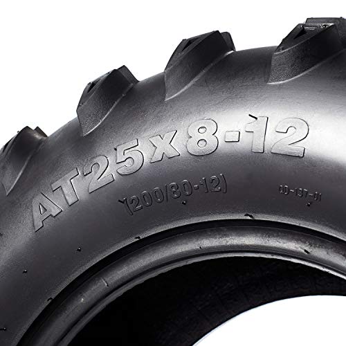 image for VANACC ATV Tires 25x8x12 25x10x12 Complete Set of 4 25x8-12 25x10-12 6