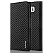 For Samsung Galaxy J5 2017 Case,L-FADNUT Premium Carbon Fiber Lines Flip PU Leather Case,Magnetic Closure with Stand Wallet Card Slot Protective Bumper Silicone Cover Black