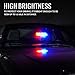 Xprite Red & Blue 16 LED High Intensity LED Law Enforcement Emergency Hazard Warning Strobe Lights for Interior Roof/Dash/Windshield with Suction Cupsthumb 2
