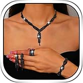 Sixexey Black Rhinestone Jewelry Set Wedding Jewelry Prom Costume Necklace Jewelry for Women