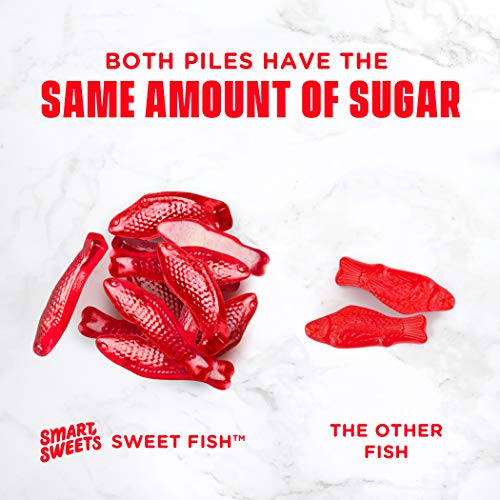 SmartSweets , Sweet Fish, Candy with Low Sugar (3g), PlantBased, Free