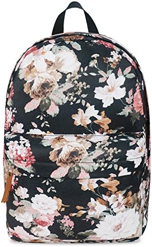 FITMYFAVO Backpack for Girls with Multi-Pockets | School Bookbag Daypack Travel Bag (BP102.Vintage Flower)