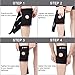 Toplus Professional Knee Support, Adjustable Strapping Knee Brace Breathable Neoprene Sleeve, Black