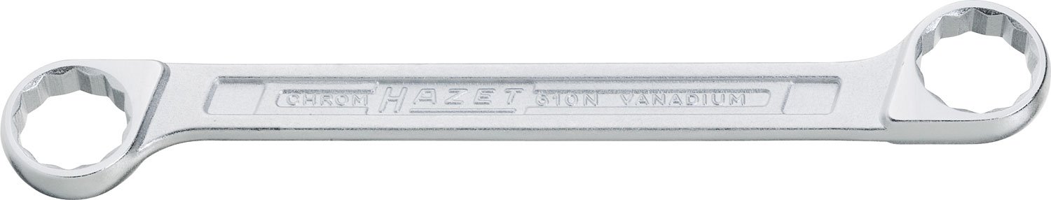 HAZET 610N-20X22 208.8 mm Hexagon Traction Profile Polished Head Double Box-End Wrench - Chrome-Plated